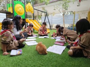 Fun Learning di SD Presiden – Belajar sambil bermain dengan penuh semangat.