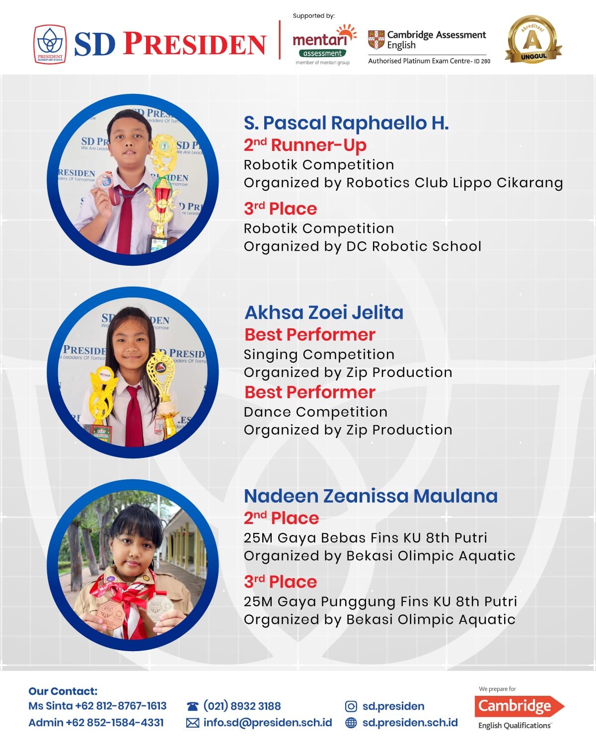 Student Achievement SD Presiden