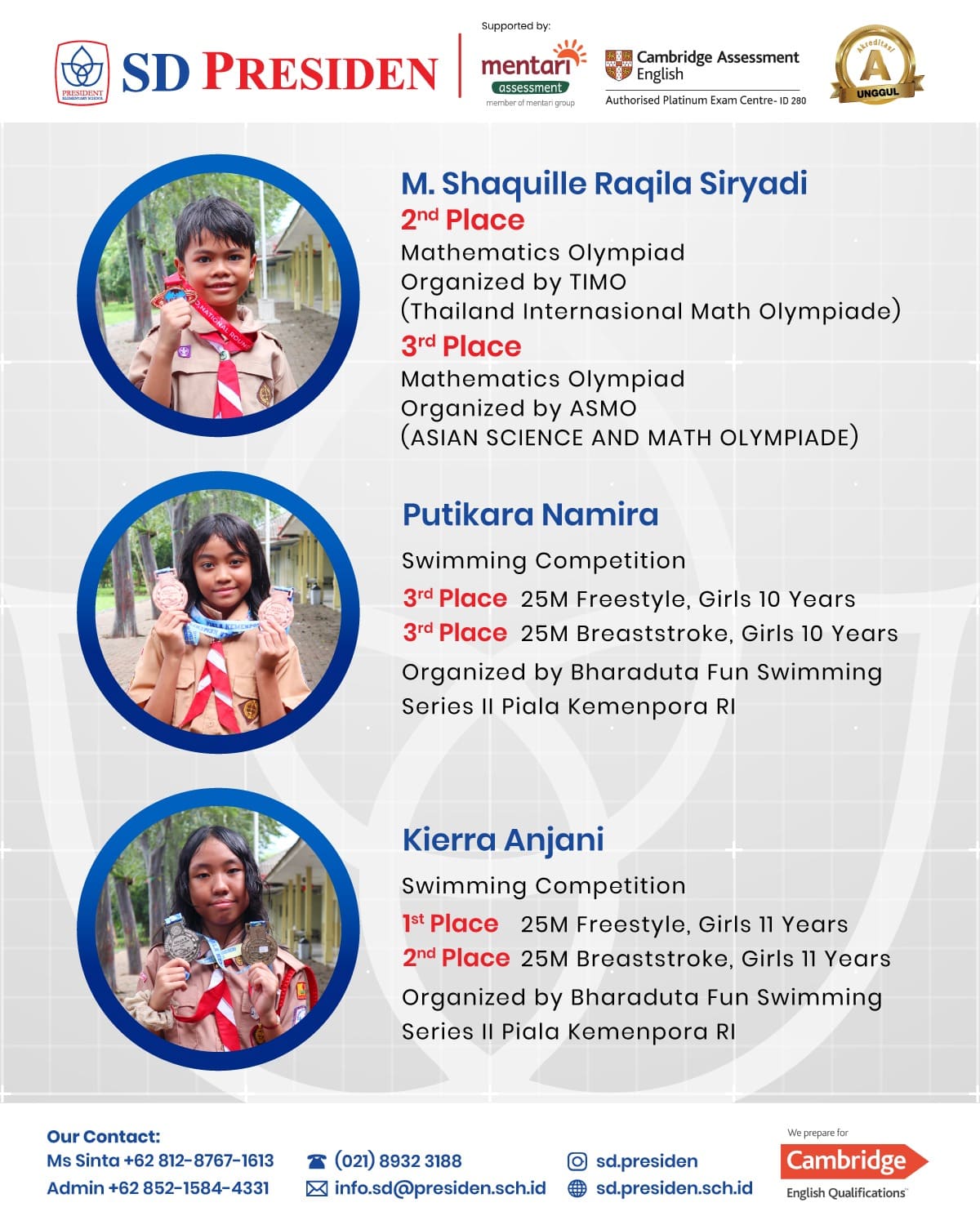 Student Achievement SD Presiden